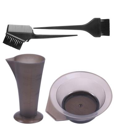 FRCOLOR 4Pcs Hair Dye Coloring Kit Hair Dye Brush and Bowl Set with Measuring Cup for DIY Salon and Home Use