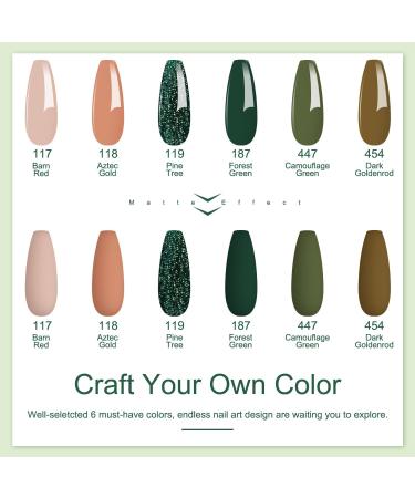Lavender Violets 6 Colours Acrylic Dip Powder French Nail Art Manicure Large Capacity Dipping Powder Nail Powder DIY Early Green Brown JS207 An Early Fall - Buy Online on SooperMarket.com