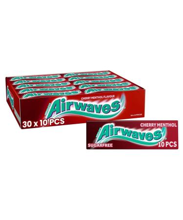 Airwaves Chewing Gum Sugar Free Cherry Menthol 30 Packs of 10 Pieces Gift Hamper For Birthday Christmas Sold By Kidzbuzz