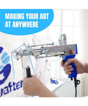 Goodcrafter 2-in-1 Electric Carpet Tufting Gun with Scissors - Handheld Rug Making Kit (Light Blue) - Buy Online on SooperMarket.com