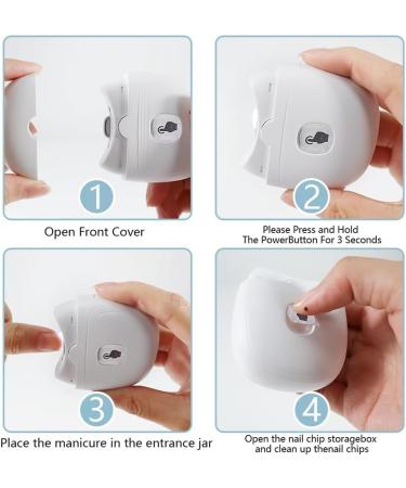 Closer Electric Nail Clipper Portable Automatic Nail Clippers for Adults Electric Nail Clippers White Easy Install Easy to Use - Buy Online on SooperMarket.com