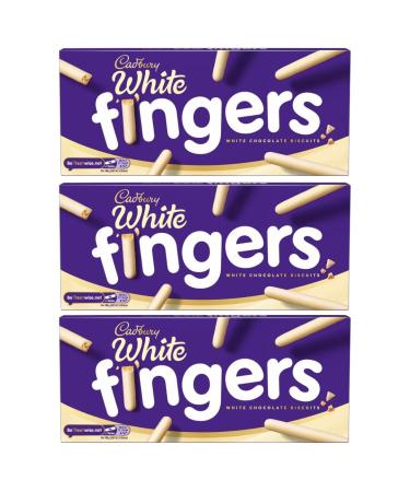 White Chocolate Bundle with Dairy Milk White Chocolate Fingers Biscuits 114g (3 Pack)