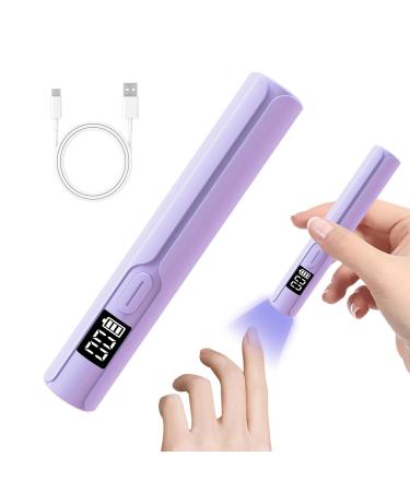 Asimebesty UV Lamps for Gel Nails Mini UV Nail Lamp 3W Portable Flash Cure Nail Lamp with 2 Timers LED Screen Handheld UV Nail Lamp for Gel Polish Builder Nail Gel Nail Art Tool for Home DIY