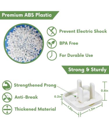 Child Safety Outlet Covers - 40 Pack Socket Protectors for US 3-Prong - Baby Proofing Electric Shock Guards - White - Buy Online on SooperMarket.com