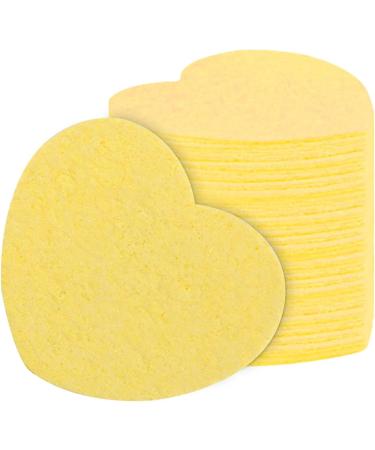 TROONZ Compressed Facial Sponges - Heart Shape Compressed Sponges for Facial Cleansing Face Scrub Sponge for Facial Cleansing Exfoliate Masque Makeup Removal Purple - Buy Online on SooperMarket.com