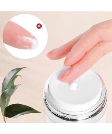 2 Pack 1.7 Oz Airless Pump Jars Vacuum Cosmetic Travel Containers | Refillable Empty Acrylic Make Up Sample Containers | White 50ml (1.7 oz / 50ml) - Buy Online on SooperMarket.com