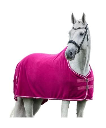 Equilyx sweat ceiling Horse perfect fit Fleecedecke Stable blanket Transport ceiling Warming moisture absorbing breathable (Fuchsia 165) Fuchsia 165