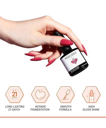 Modelones Fall Burgundy Dark Red Gel Nail Polish - 15ML Soak Off LED Color - Buy Online on SooperMarket.com