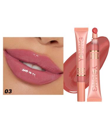 YOUNG VISION Hydrating Liquid Lipstick & Gloss Tint - Oil Infused Versatile Nude to Red Shades Cushion Applicators - Labial Liquido & Brillo Labial 03 - Sunset Glow | International Shipping Available - Buy Online on SooperMarket.com
