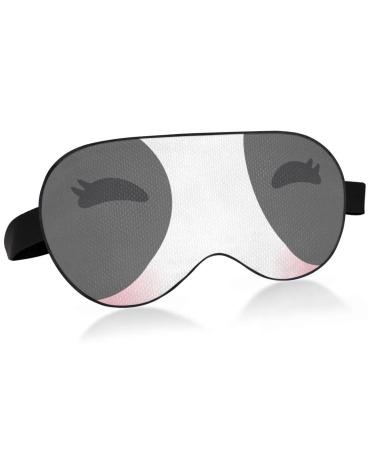 Haskirky Light Blocking Eye Mask Breathable and Adjustable Adult Men and Women Travel on Business Trips Yoga Meditation Light Smooth Comfortable Eye Mask Office Deep Sleep Goodies Cute Panda Eyes