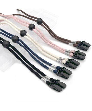 Dongker Hut Anti-Wind Lanyard Cord Clips rope 5 pieces of hat clip hat band clips for wind hatchnur to walk cycle golf hiking