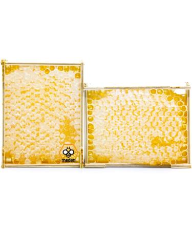 2 x 300g Raw Honeycomb Of Wildflower In Wood Frame - Pure Natural Honey Comb - Unpasteurised - Buy Online on SooperMarket.com