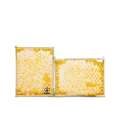 2 x 300g Honeycomb Of Wildflower In Wood Frame - Pure Raw Natural Honey Comb - Unpasteurised