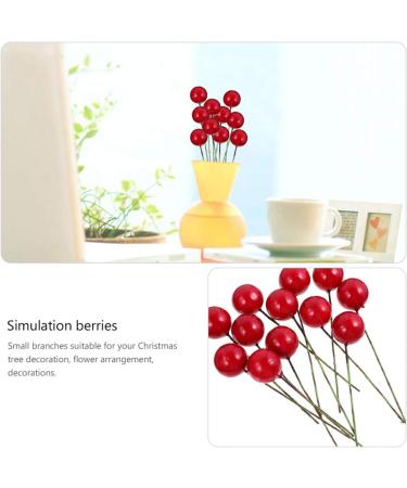 ABOOFAN 432 Pcs Diy Foam Red Fruit Berry Fall Berries for Crafts Red Berries Nativity Decor Faux Berries Branches Christmas Tree Filler Christmas Craft Wreath Pick Artificial Accessories - Buy Online on SooperMarket.com