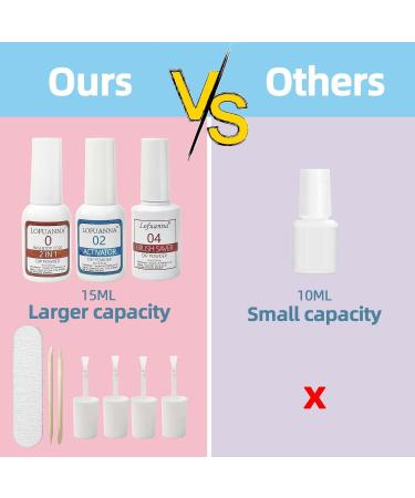 Dipping Powder Liquid Set Nail Dip Powder Liquid with 15ml 2 in 1 Base & Top Coat Activator and Brush Saver for Dip Powder Starter Kit No UV/LED Nail Art Manicure for Home DIY Salon - Buy Online on SooperMarket.com