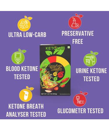 Ketolab Keto Noodles Spaghetti 300g 1 Pack 3.8g Net Carb & 11g High Protein/Serving Identical to Regular Noodles Ultra Low Carb For Keto Diet and Weight Loss Off-white 300.00 g (Pack of 1) - Buy Online on SooperMarket.com
