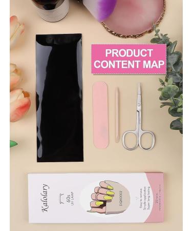 Kalolary Gel Nail Polish Strips Nail Gel Art Sticker Waterproof Full Nail Wraps Decal Sets with Scissors Nail File and Stick for Women Girls Nail Art Decor (UV/LED Lamp Required)-2 - Buy Online on SooperMarket.com