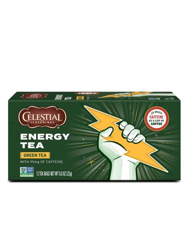 Celestial Seasonings Green Energy Tea Contains Caffeine 12 Tea Bags (Pack of 6) Energy Green Tea