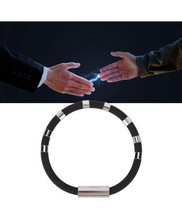 Buy Antistatic Bracelet - 8 Loops Silicone Waterproof Energy Balance Band for Winter Running (Black) | International Shipping - Buy Online on SooperMarket.com