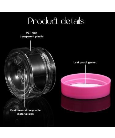Patelai 4 Pieces Round Clear Wide-mouth Leak Proof Plastic Container Jars with Lids for Travel Storage Makeup Beauty Products Face Creams Oils Salves Ointments DIY Making or Others (Pink 1 Ounce) - Buy Online on SooperMarket.com