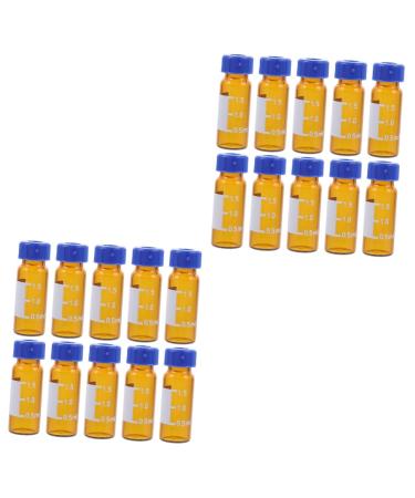 PLAFOPE 200 Pcs Sampling Bottle Borosilicate Sample Vial with Graduation Clear Container Liquid Sampling Transparent Clear Hplc Vial Laboratory Glass With Cover Reagent Bottle 1X1cmx2pcs As Shownx2pcs
