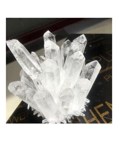 700-750g Natural Clear White Quartz Point Crystal Cluster Specimen 1PCS kaixun