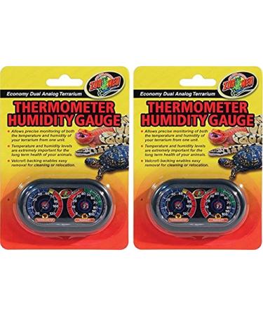 Zoo Med (2 Pack) Economy Analog Dual Thermometer and Humidity Gauge