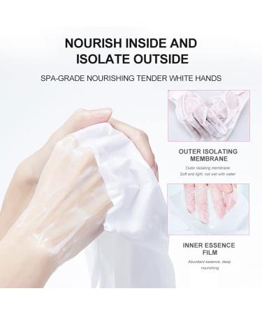 APPTI Hand Mask 5 Pairs - Repair Dry, Rough, Cracked Hands with Rose & Milk - Moisturizing Hand Mask for Women & Men - Buy Online on SooperMarket.com