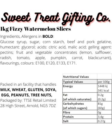 Fizzy Watermelon Slices Sour Watermelon Sweets | Sweet Treat Gifting Co. - Buy Online on SooperMarket.com