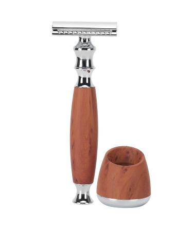 Eco-Friendly Safety Razor with Wooden Handle | Zero Waste Classic Double Edge Razor for Men | Sustainable Shaving Solution - Buy Online on SooperMarket.com
