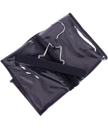 POFET 2pcs Fashion Hair Extensions Wig Storage Bag Holder Case Protector + Hanger - Black & Pink | International Shipping Available - Buy Online on SooperMarket.com