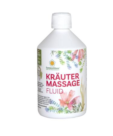 SonnenMoor herbal massage fluid in the 500 ml refill bottle - liquid herbs for rubbing in - before and after sport