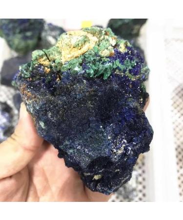 200g-280g Natural Raw Rough Stone Azurite Malachite Minerals Crystal Specimen 1pc Suitable for Furniture Decoration Full of Texture - Buy Online on SooperMarket.com