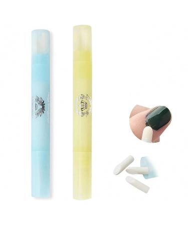 2x nail type distance pens with cotton head manicure corrector pen diy pens nail polish correction pen 6 interchangeable replacement tips for manicuer nail