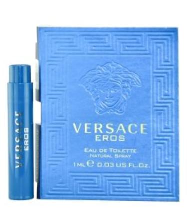 Versace Eros Eau De Toilette Travel Sample Spray Vial .03 Oz/1 Ml 0.03 Fl Oz (Pack of 1)