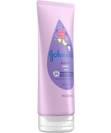 Johnson's Baby Bedtime Moisturizing Body Cream - 8 fl. oz | Night Time Massage Cream for Dry Skin | Hypoallergenic Formula with Relaxing Aromas | No Parabens, Phthalates, or Dyes - Buy Online on SooperMarket.com