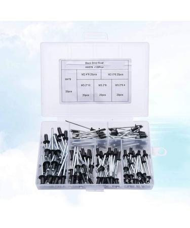 Cabilock Black Rivets Threaded Rivets 120pcs Black Blind Rivets Aluminium Alloy Flange Rivets Fastener Nails Rivets Supplies .4 .2 Stainless Steel Rivets Stainless Steel Set - Buy Online on SooperMarket.com