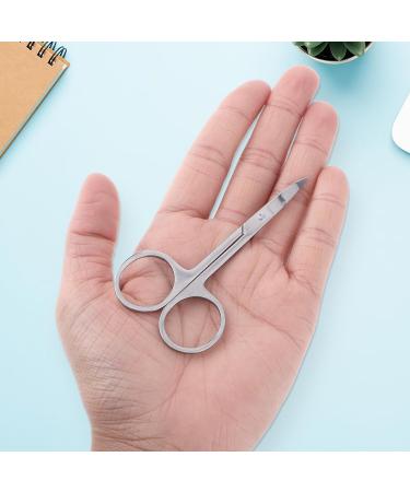 WLLHYF 3 Pack Small Eyebrow Facial Nose Hair Grooming Scissors Stainless Steel Mustache Eyelashes Trimmer Travel Scissors Kit Mini Curved Rounded Scissors for Eyebrow Cuticle Trimming Nasal Clippers - Buy Online on SooperMarket.com