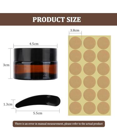 15 Stk 20ml Amber Glass Cream Cans Empty Canisters for Easy Filling | International Shipping Available - Buy Online on SooperMarket.com