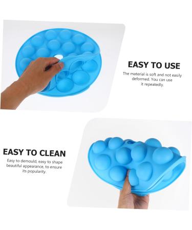 MAGICLULU 2 Pcs 18 Lollipop Mold Cake Trays Silicone Candy Molds 18-Hole Silicone Lollipop Cake Mold Silicone Mould Soap Molds Silicone Molds Cake Maker Baking Supplies Silica Gel Round Bluex2pcs 25X25X4cmx2pcs - Buy Online on SooperMarket.com