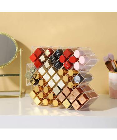 Fish Shape Lipstick Organizer Tower - Clear Acrylic, 16 Slots, Makeup Cosmetic Storage Stand - Buy Online on SooperMarket.com