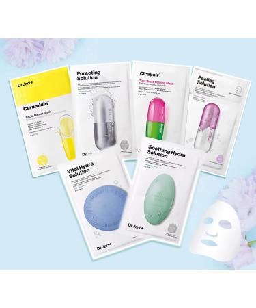 Dr.Jart+ Mask Sheet Set 6 Pieces Random (Cicapair Vital Hydra Soothing Hydra Porecting Ceramindin) Skincare Facial Care