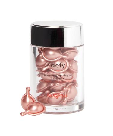 NURYSH DEFY Active Skin Repair, Nourishing Anti Aging Night Serum Capsules for Face - Retinol, Vitamin E, Squalane & Ceramides - Supports Facial Skin Brightening and Corrects Dark Spots - 30 Capsules
