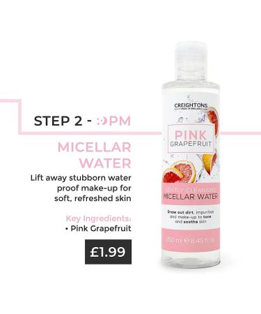 Creightons Pink Grapefruit Gently Cleansing Micellar Water - 250ml (Pack of 1) - Buy Online on SooperMarket.com