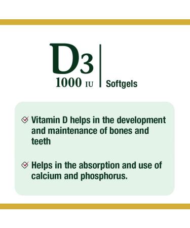 Nature's Bounty Vitamin D3 Pills and Supplement Helps Support Immune Function 1000iu 500 Softgels - Buy Online on SooperMarket.com