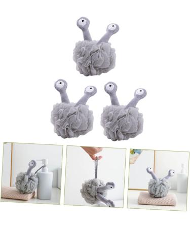 FRCOLOR 6 Pcs Bath Flower Sponge Set for Body Cleaning - Natural Shower Scrubber Mesh Pouf with Cartoon Grey Design - Buy Online on SooperMarket.com