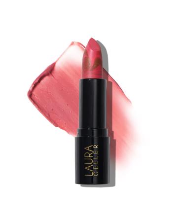 LAURA GELLER NEW YORK Italian Marble Sheer Lipstick - Strawberry Toffee - Hydrating & Lightweight - Vitamin E & Caster Seed Oil - Cream Finish