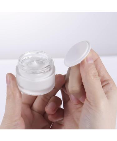6 Pack Glass Jars with Wooden Lid - 15ml Cream Containers for Cosmetics Lip Balm & Lotions - Travel-Friendly Sample Jars - Buy Online on SooperMarket.com