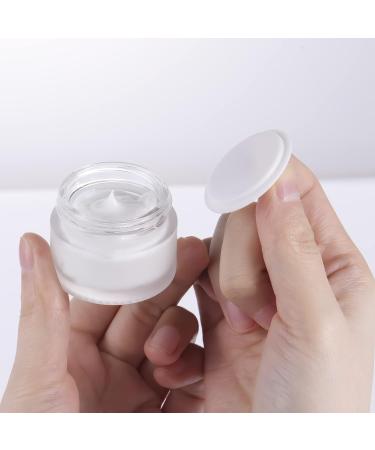 6-Pack 30ml Glass Jars with Wooden Covers - Travel Containers for Cosmetics Lip Balm & Creams | Ideal for Sampling - Buy Online on SooperMarket.com