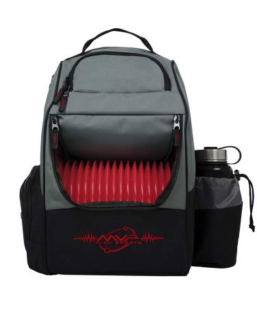 MVP Disc Sports Backpack Shuttle Disc Golf Backpack Bag Gray/Red